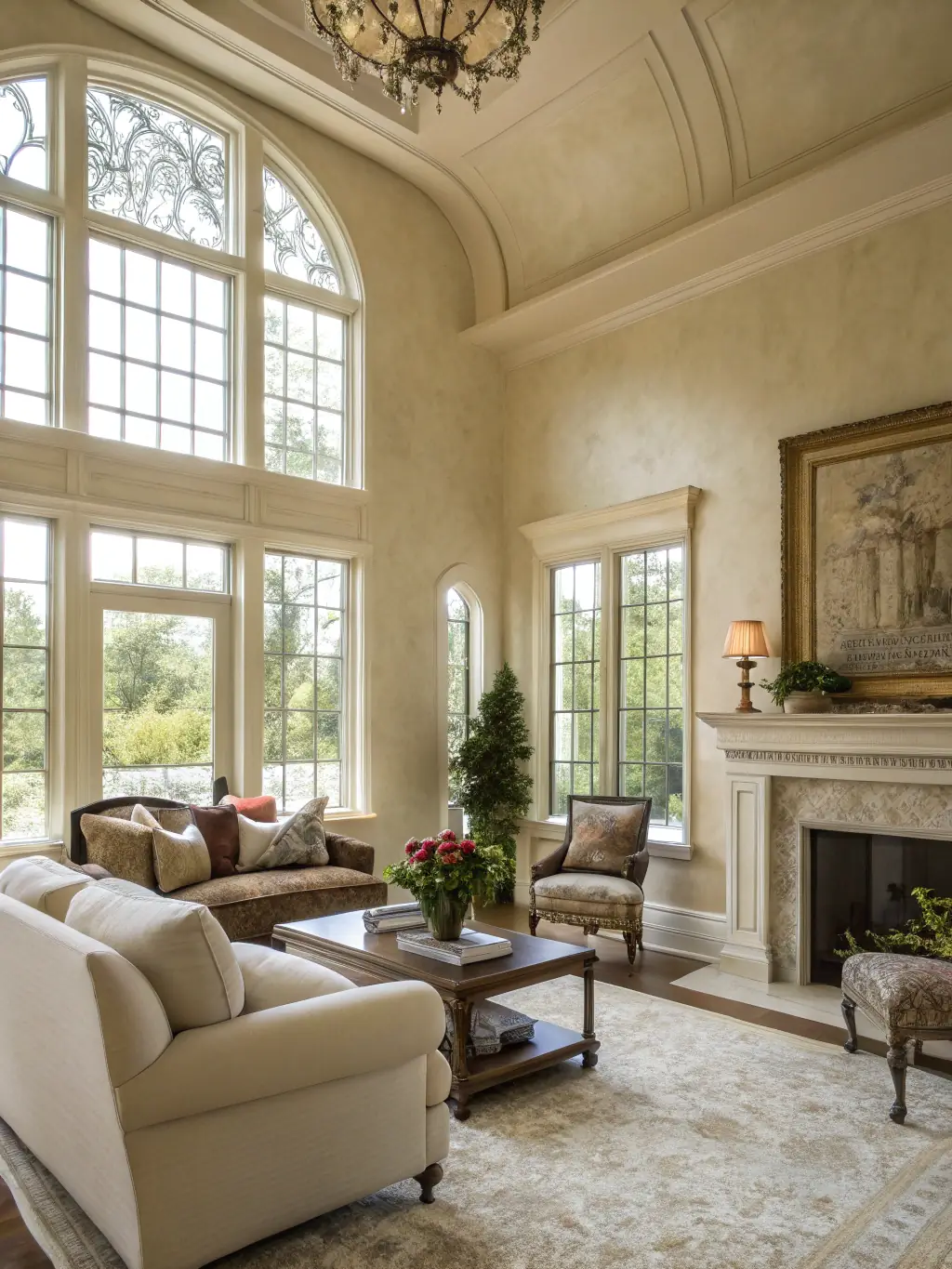 An image of a freshly painted living room interior, highlighting the clean lines, vibrant colors, and overall enhanced aesthetic achieved by Frank's Painting.